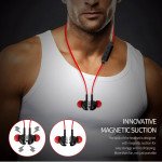 Wholesale Action Magnetic Suction Wireless Bluetooth Headphone with mic E2 (Red)